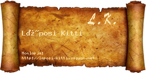 Láposi Kitti névjegykártya