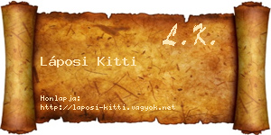 Láposi Kitti névjegykártya
