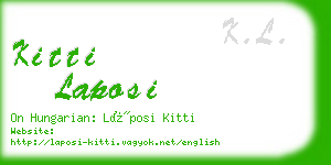 kitti laposi business card